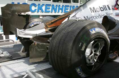 McLaren после аварии
