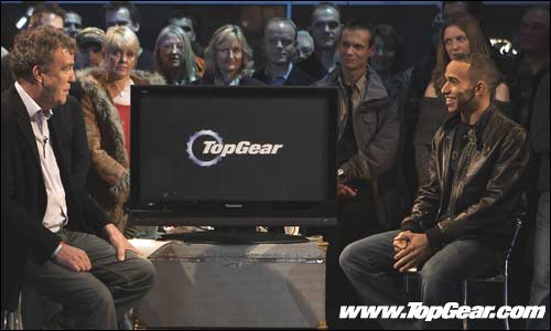 Льюис Хэмилтон в студии Top Gear