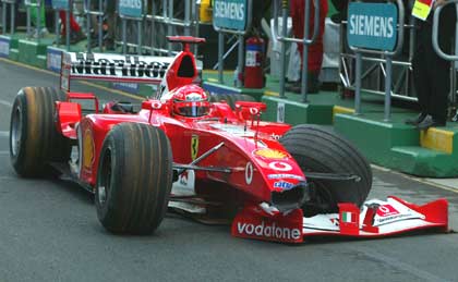 Разбитая Ferrari Михаэля Шумахера