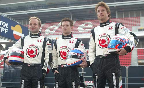 Баррикелло, Дэвидсон и Баттон