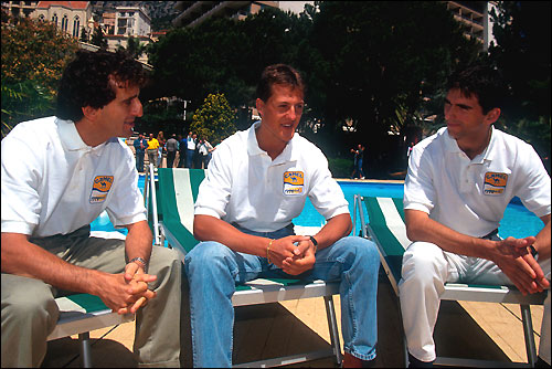 Ален Прост, Михаэль Шумахер, Деймон Хилл. Монако'93