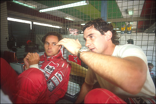 Герхард Бергер и Айртон Сенна