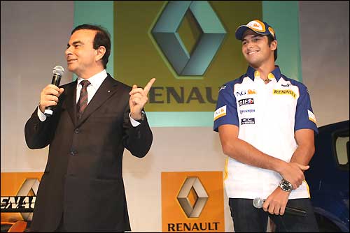 Карлос Гон и Нельсон Пике-младший