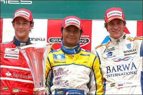 Подиум GP2 Asia в Сентуле
