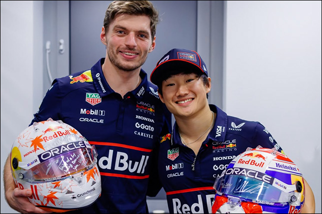 Макс Ферстаппен и Юки Цунода